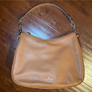 NWOT Kate Spade Brown Pebble Leather Shoulder Bag Large